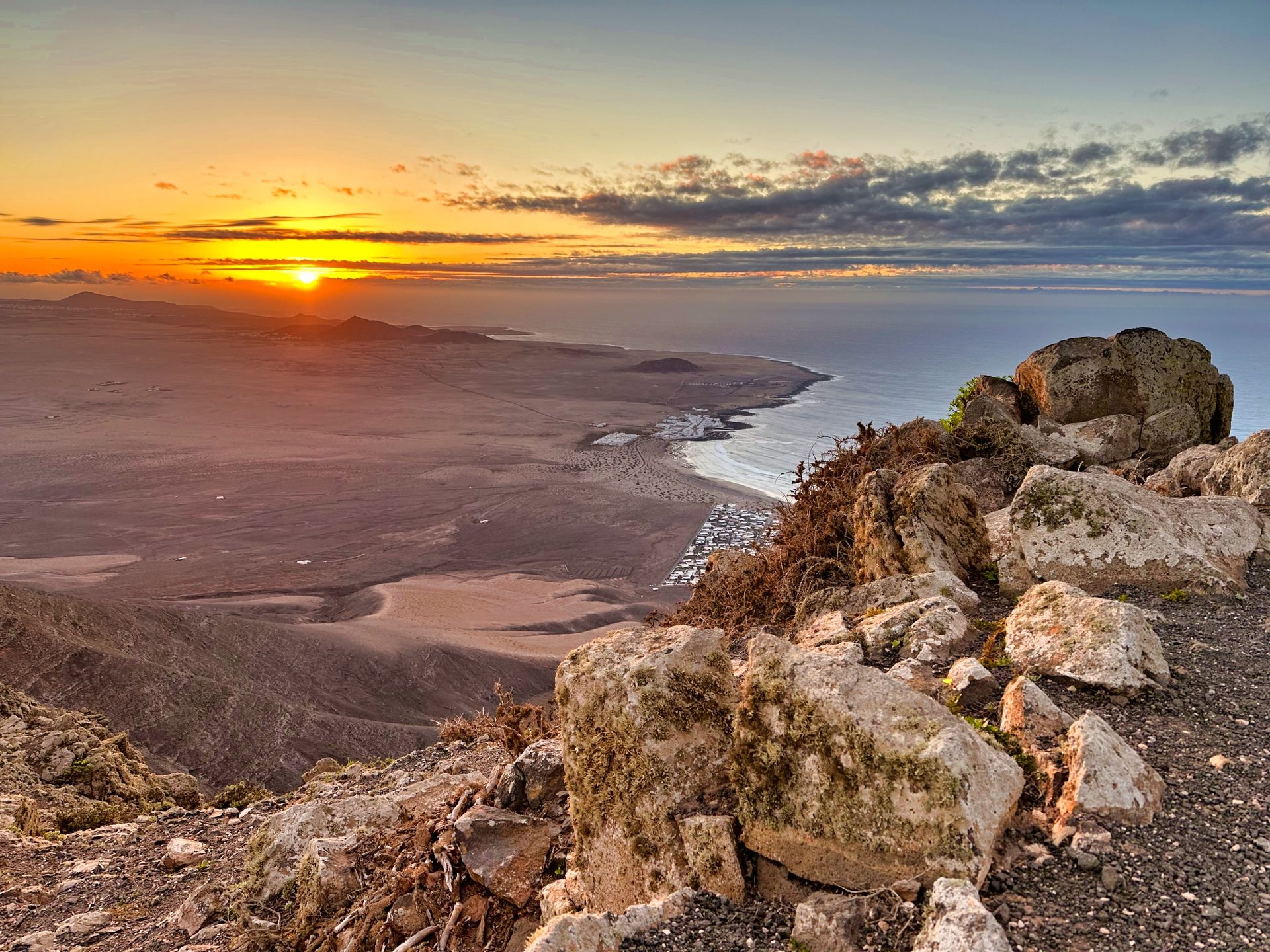 Sunset over the coast